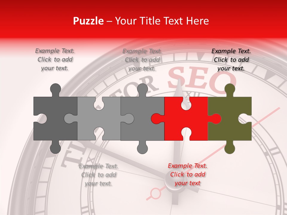 Metal Clock Webpage PowerPoint Template