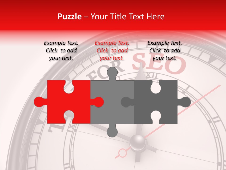 Metal Clock Webpage PowerPoint Template