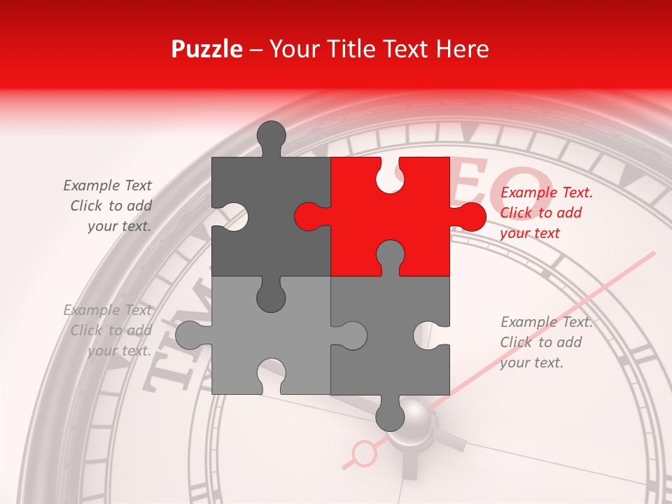 Metal Clock Webpage PowerPoint Template