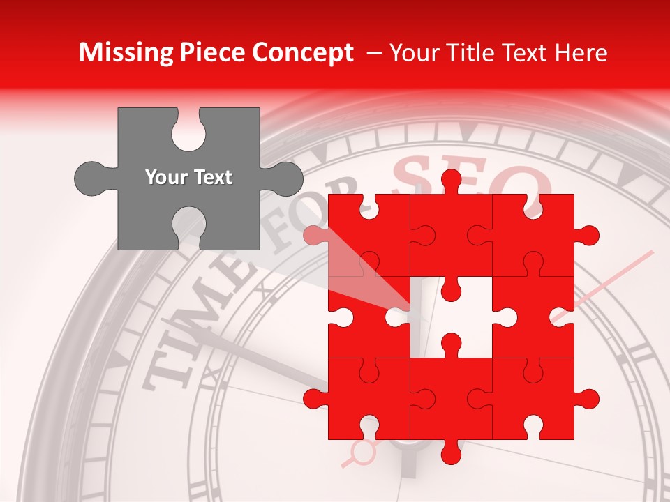 Metal Clock Webpage PowerPoint Template