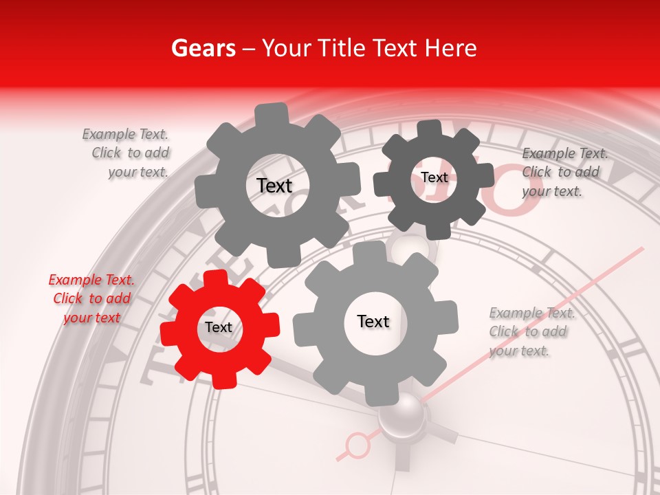 Metal Clock Webpage PowerPoint Template