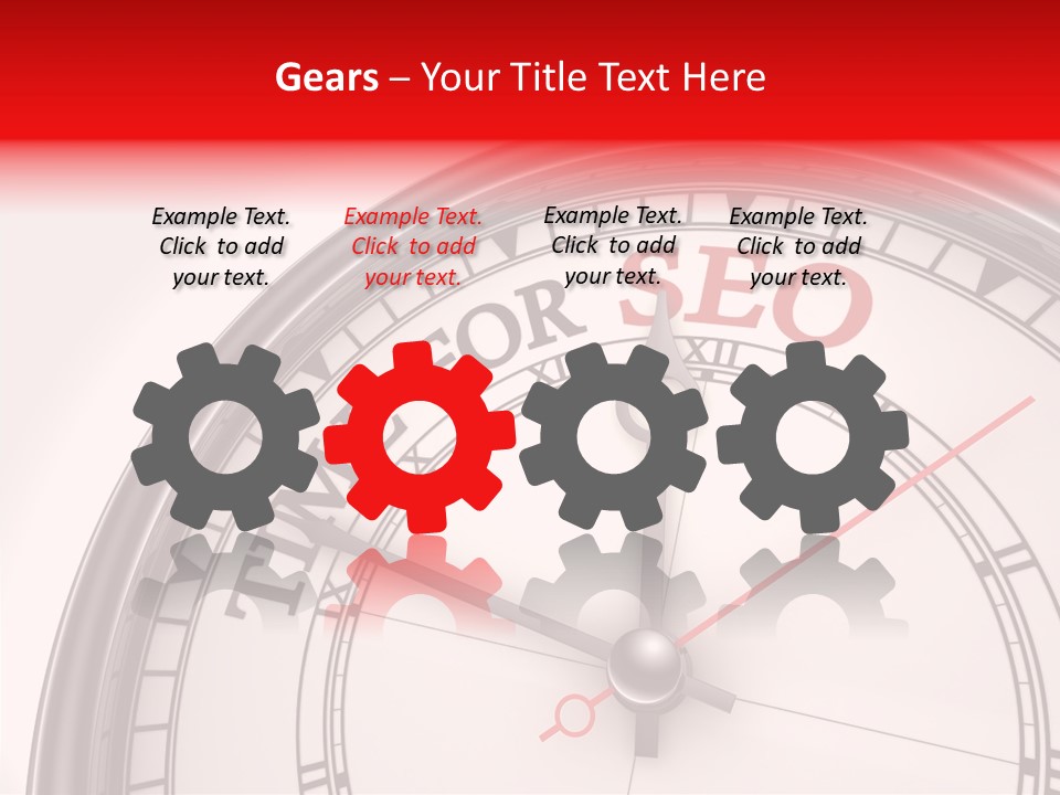 Metal Clock Webpage PowerPoint Template