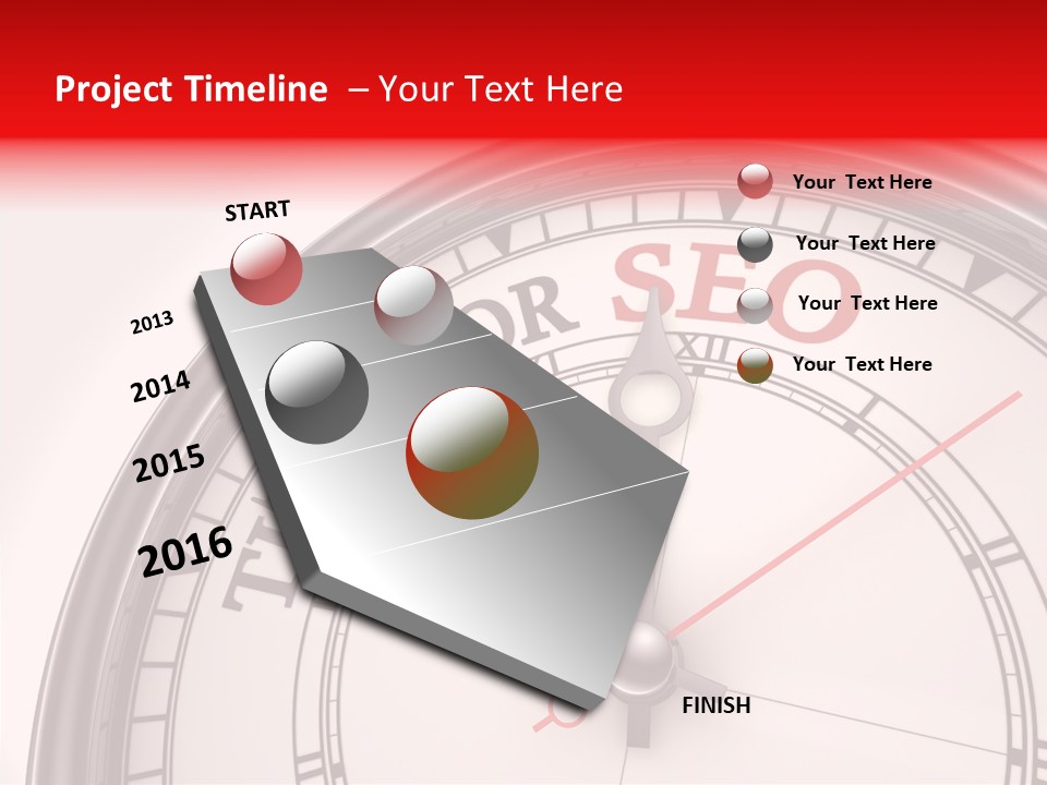 Metal Clock Webpage PowerPoint Template