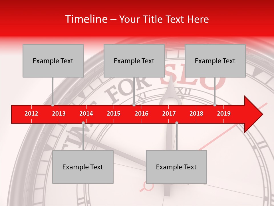 Metal Clock Webpage PowerPoint Template