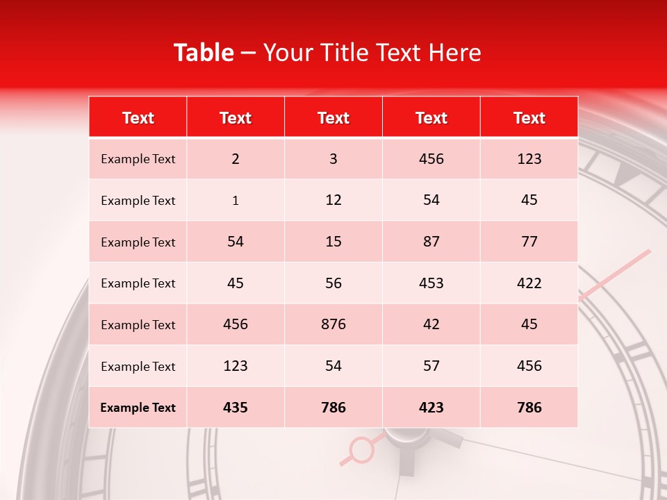 Metal Clock Webpage PowerPoint Template