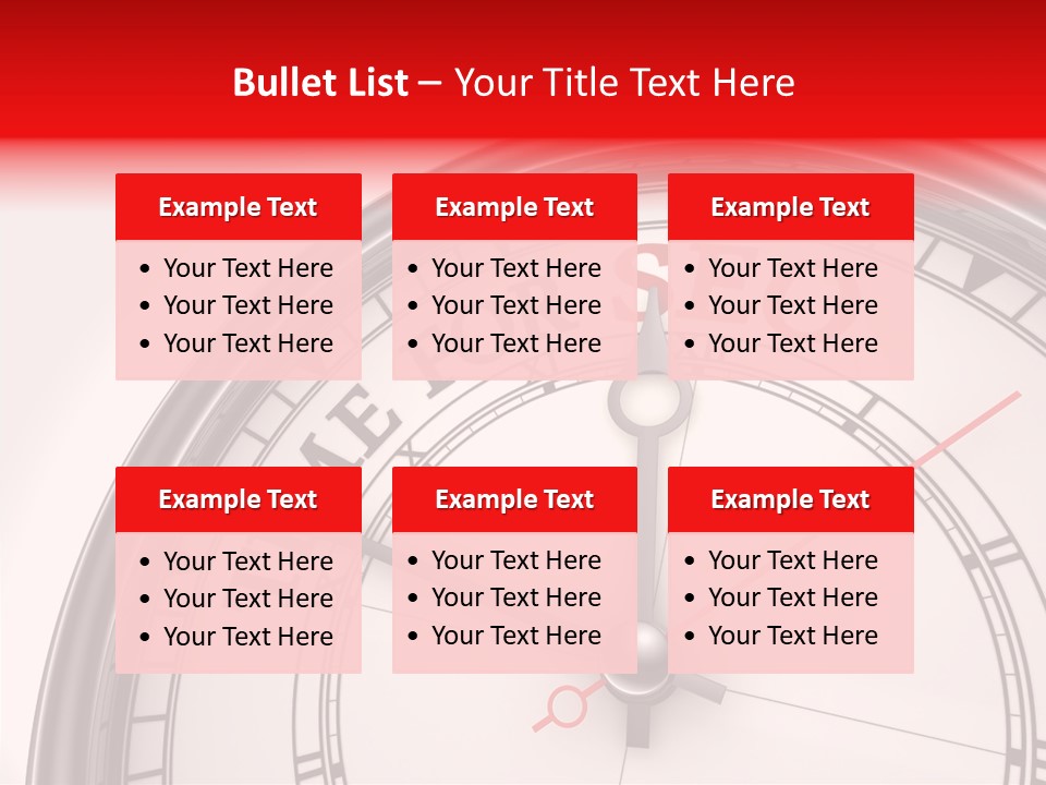 Metal Clock Webpage PowerPoint Template