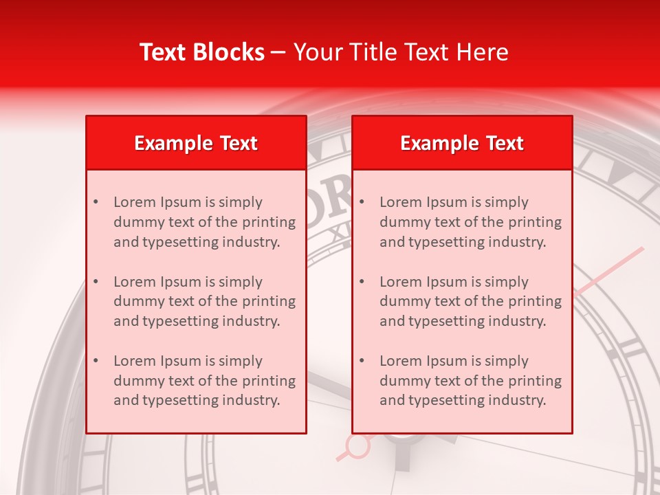 Metal Clock Webpage PowerPoint Template