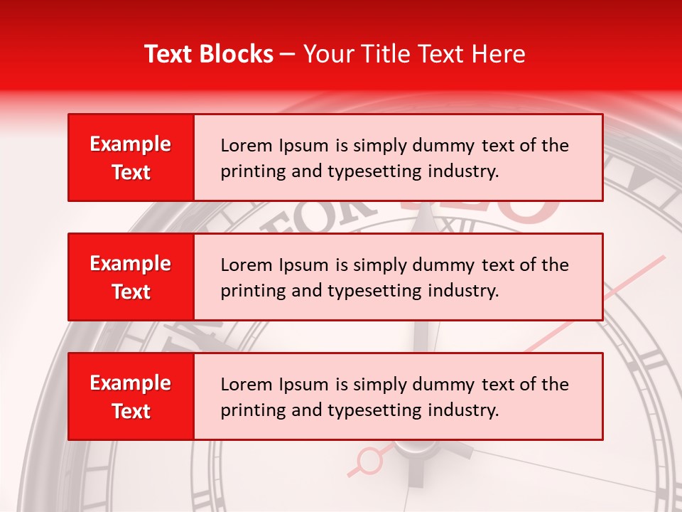 Metal Clock Webpage PowerPoint Template