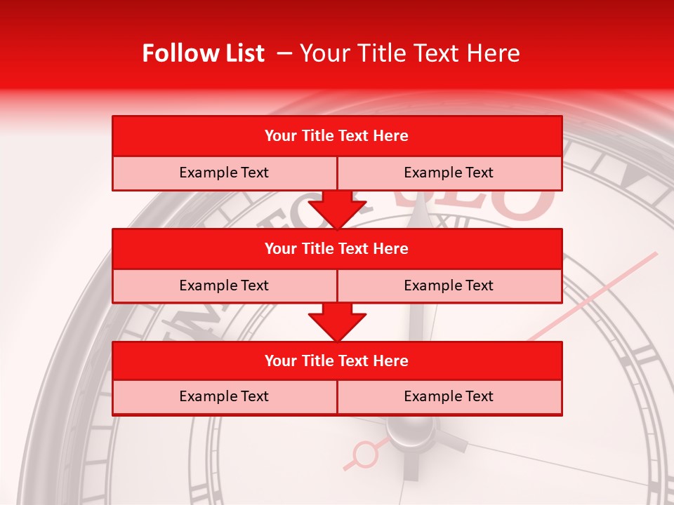 Metal Clock Webpage PowerPoint Template