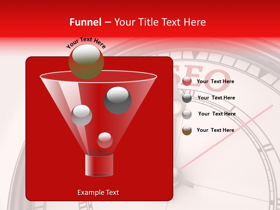 Metal Clock Webpage PowerPoint Template