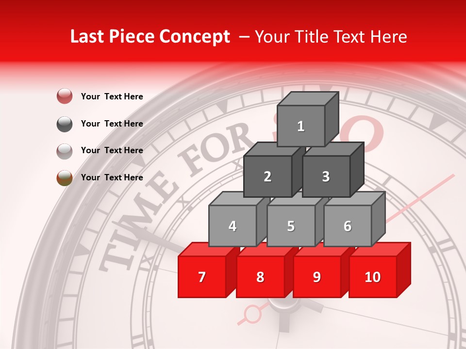 Metal Clock Webpage PowerPoint Template