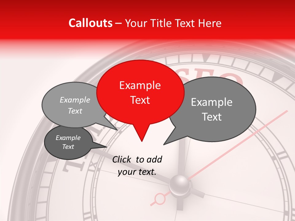 Metal Clock Webpage PowerPoint Template