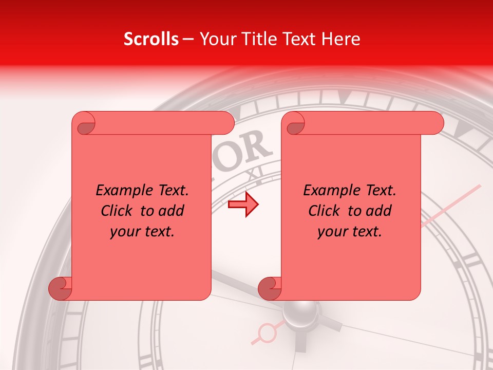 Metal Clock Webpage PowerPoint Template