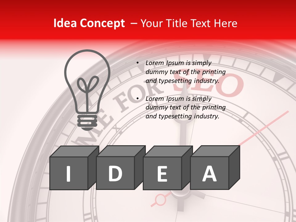 Metal Clock Webpage PowerPoint Template