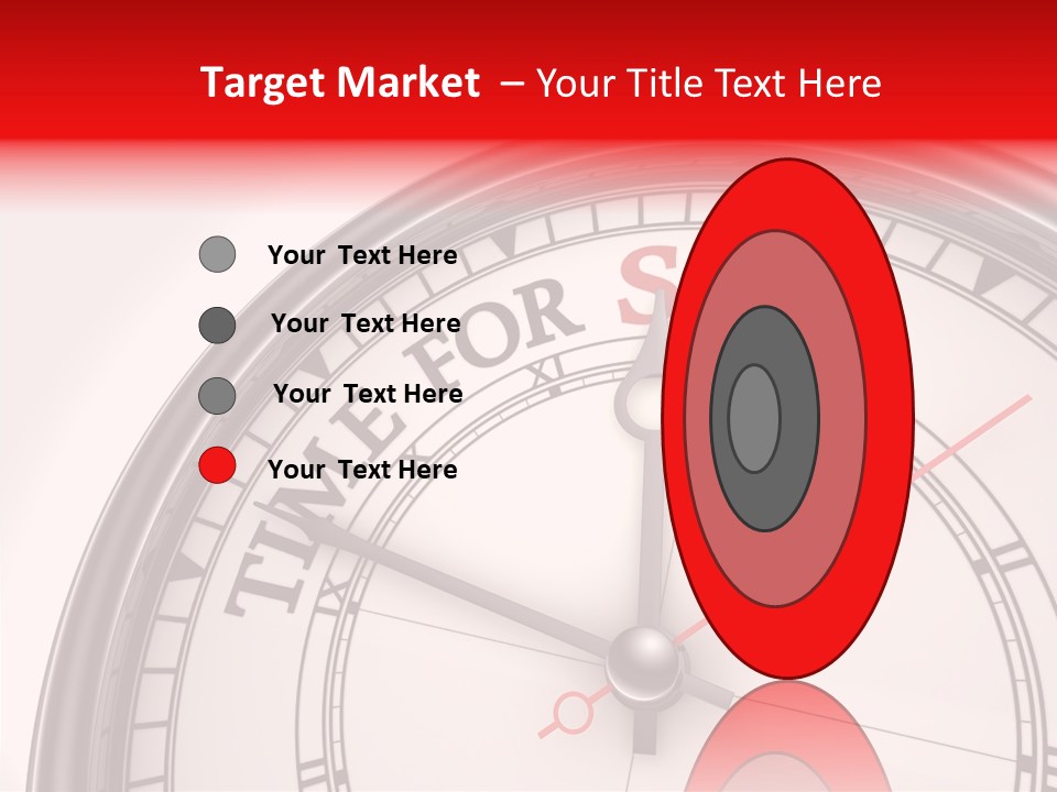 Metal Clock Webpage PowerPoint Template