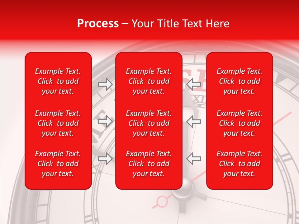 Metal Clock Webpage PowerPoint Template