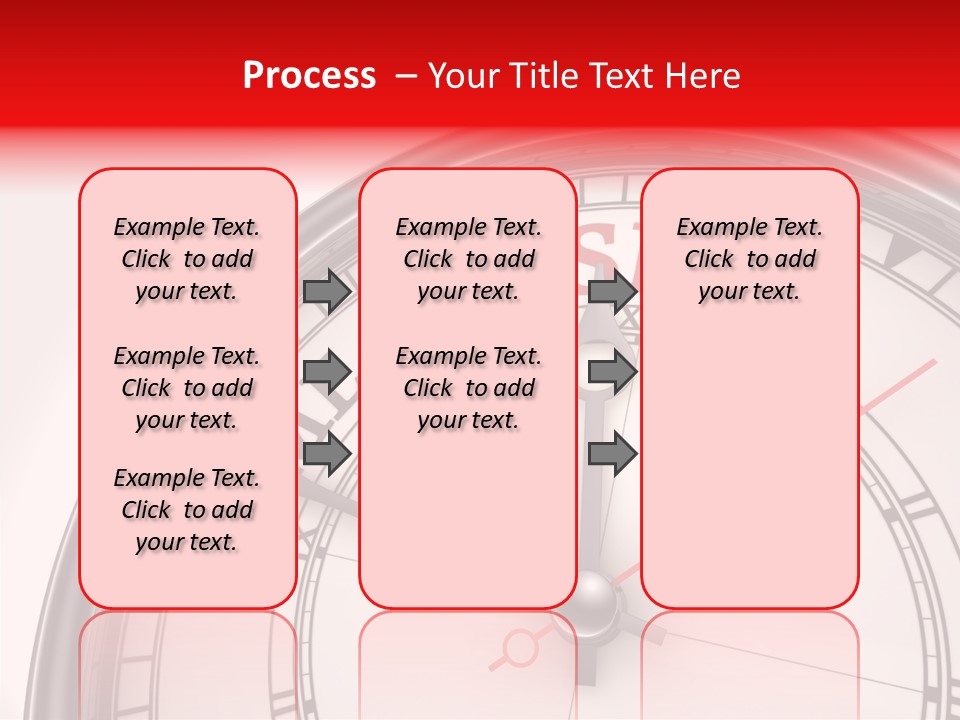 Metal Clock Webpage PowerPoint Template