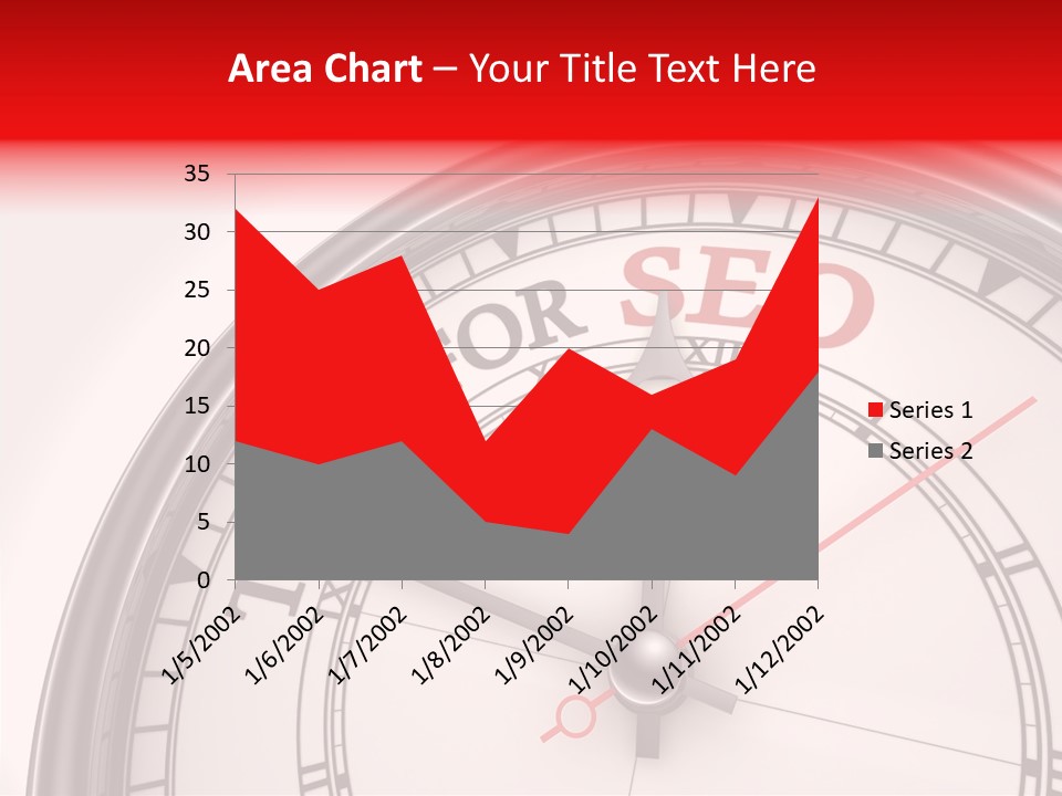 Metal Clock Webpage PowerPoint Template