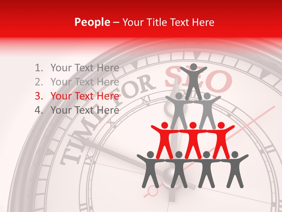 Metal Clock Webpage PowerPoint Template