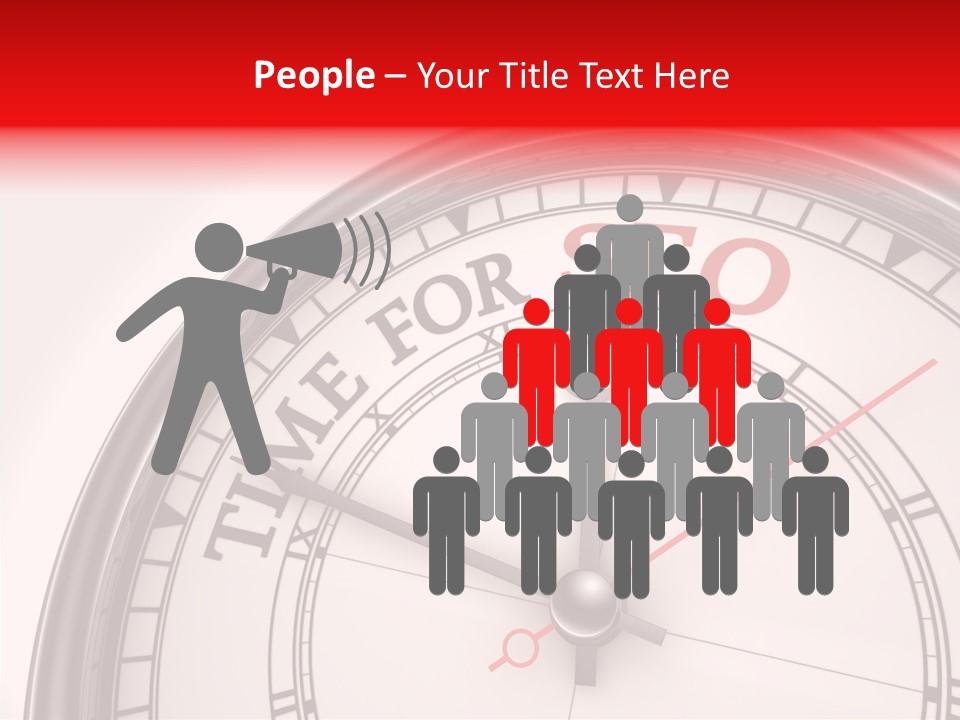 Metal Clock Webpage PowerPoint Template