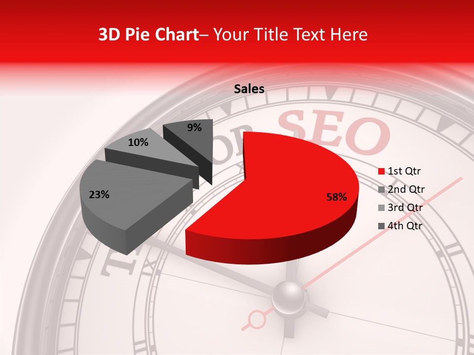 Metal Clock Webpage PowerPoint Template