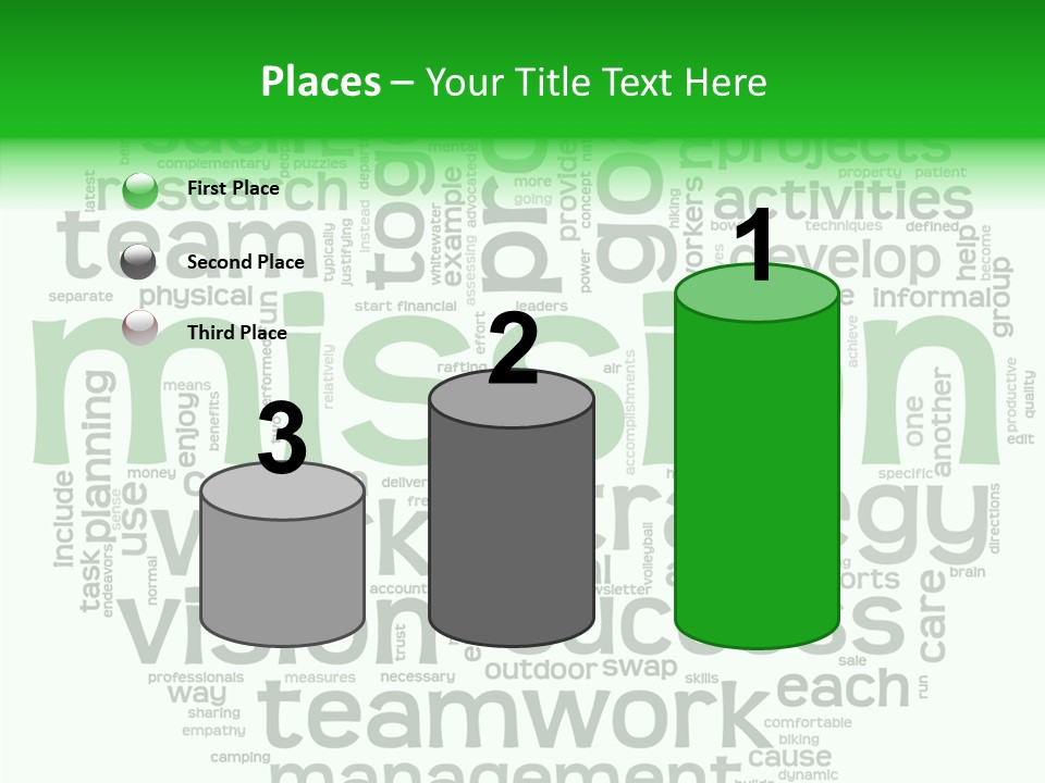 Text Motivation Tagcloud PowerPoint Template