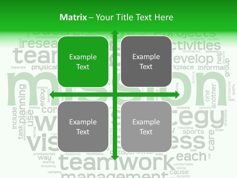 Text Motivation Tagcloud PowerPoint Template