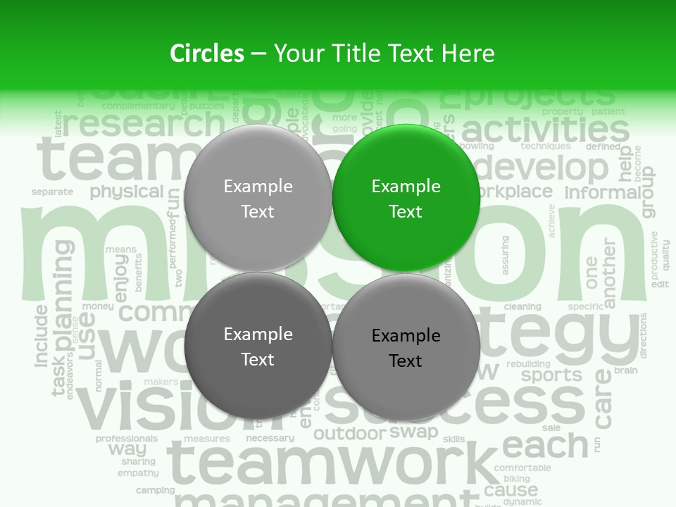 Text Motivation Tagcloud PowerPoint Template