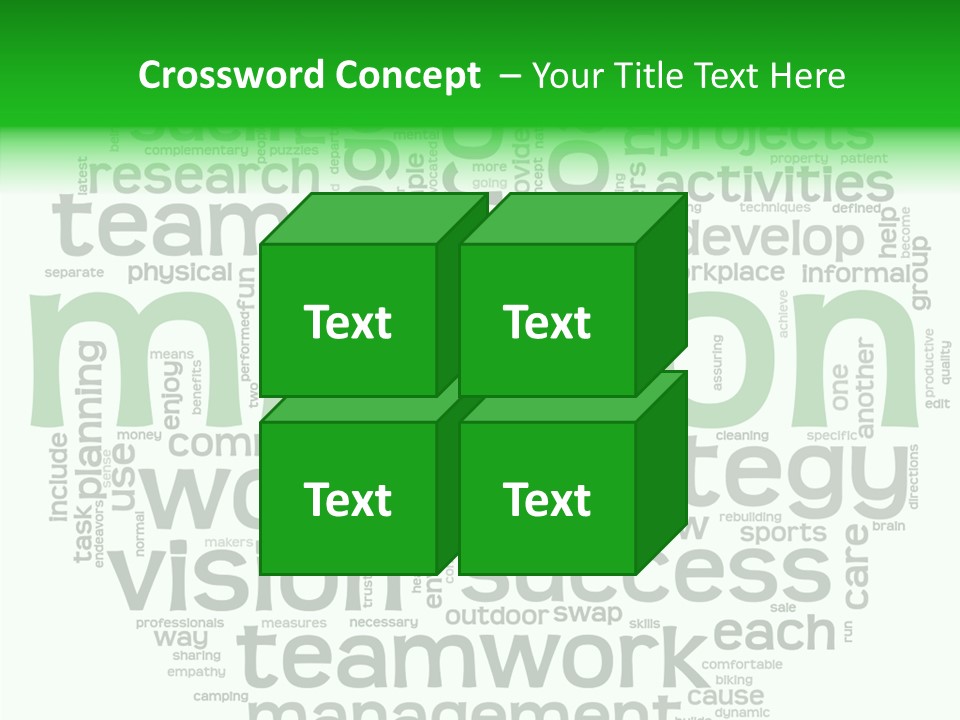 Text Motivation Tagcloud PowerPoint Template