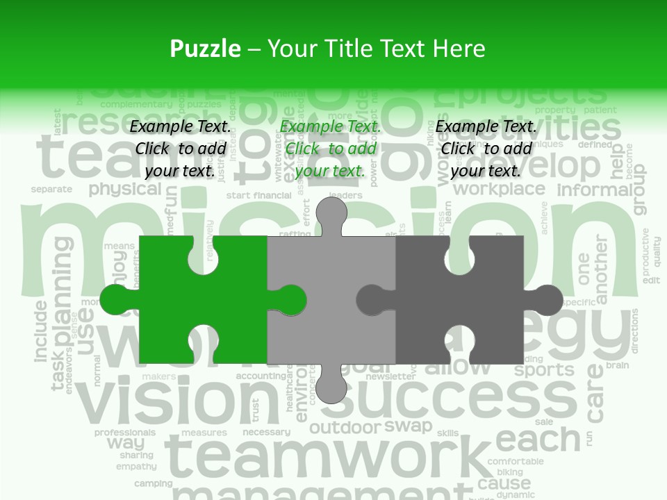 Text Motivation Tagcloud PowerPoint Template