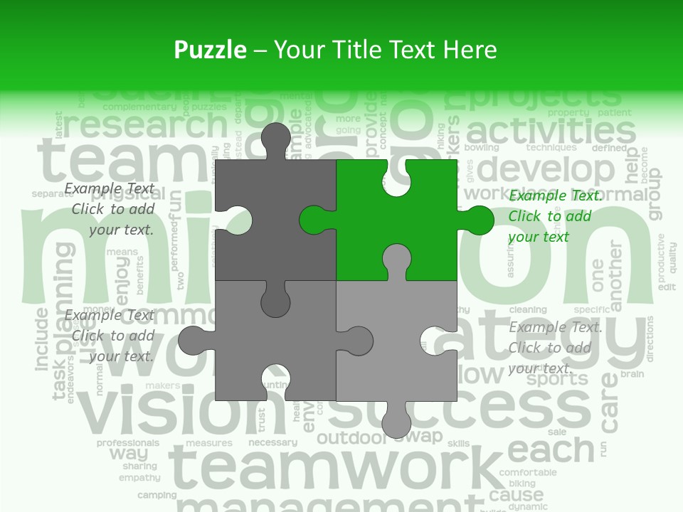 Text Motivation Tagcloud PowerPoint Template