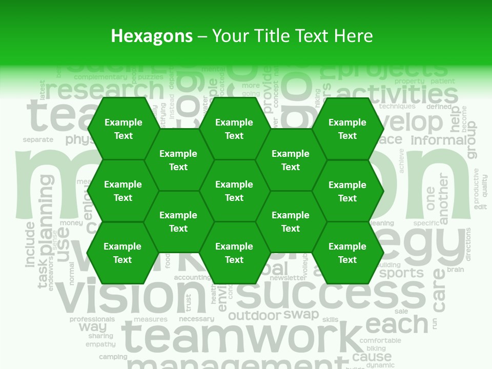 Text Motivation Tagcloud PowerPoint Template