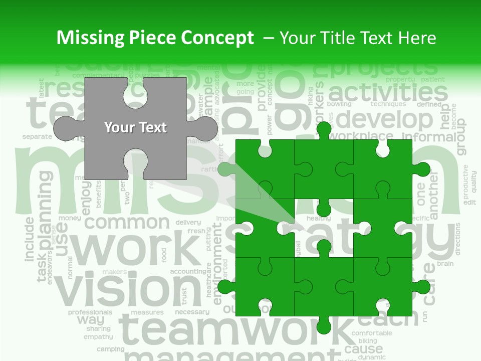 Text Motivation Tagcloud PowerPoint Template