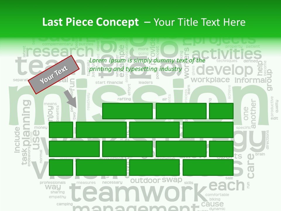 Text Motivation Tagcloud PowerPoint Template