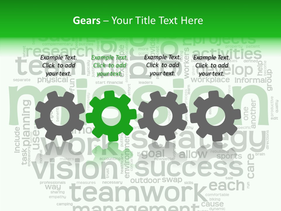 Text Motivation Tagcloud PowerPoint Template