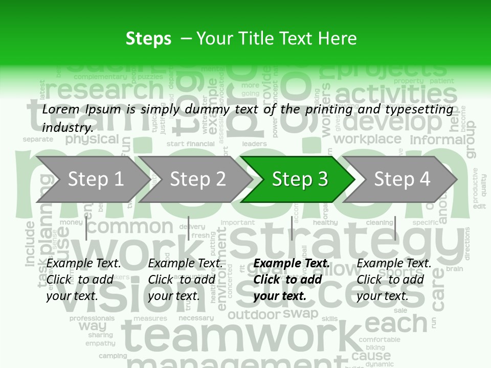Text Motivation Tagcloud PowerPoint Template