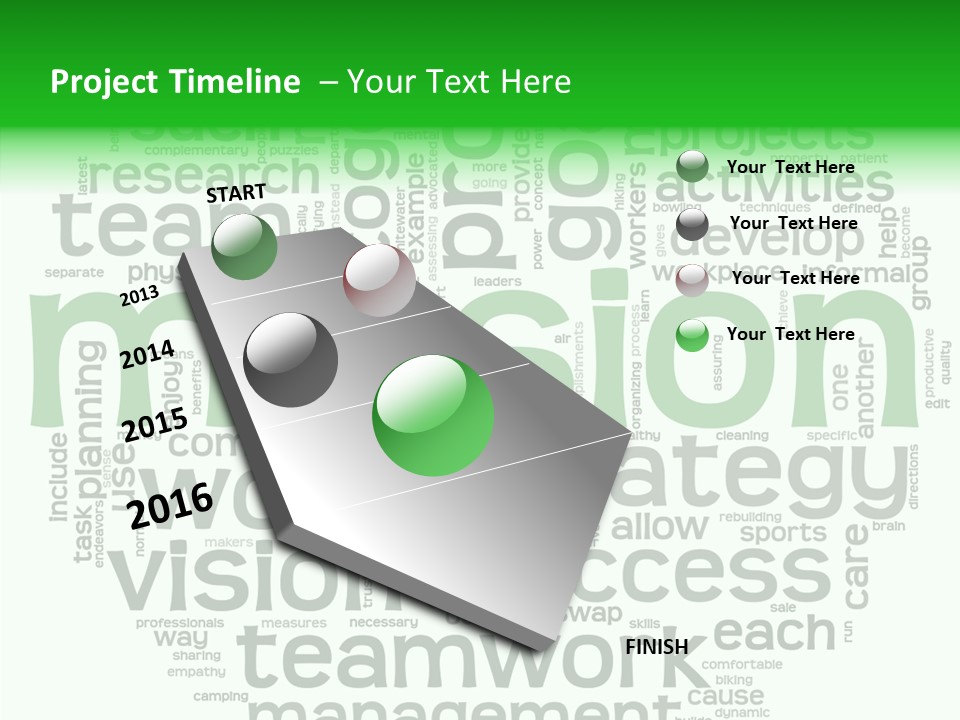 Text Motivation Tagcloud PowerPoint Template