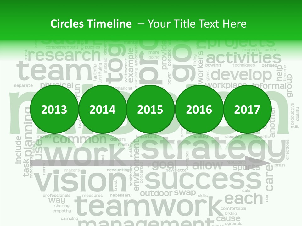 Text Motivation Tagcloud PowerPoint Template