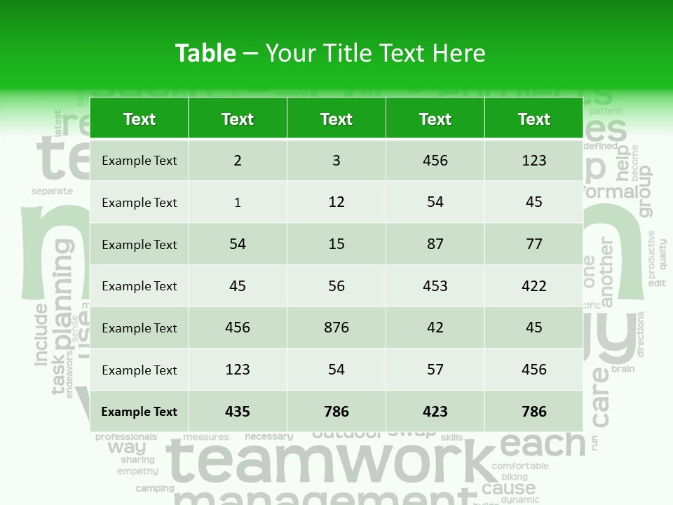 Text Motivation Tagcloud PowerPoint Template