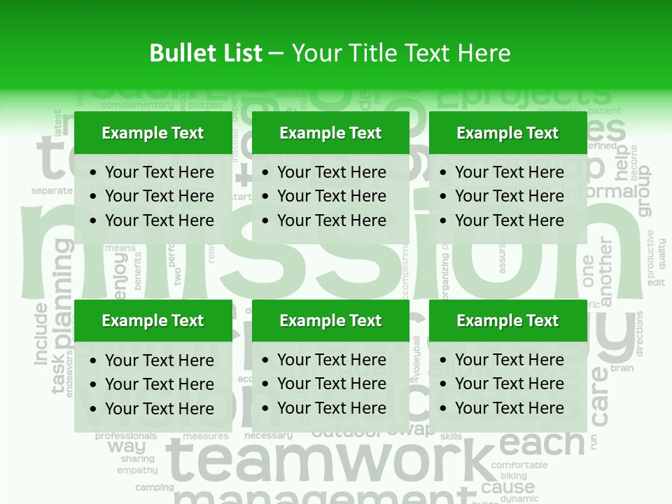 Text Motivation Tagcloud PowerPoint Template
