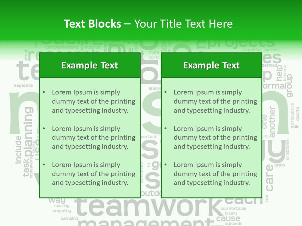 Text Motivation Tagcloud PowerPoint Template