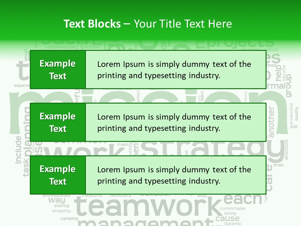 Text Motivation Tagcloud PowerPoint Template