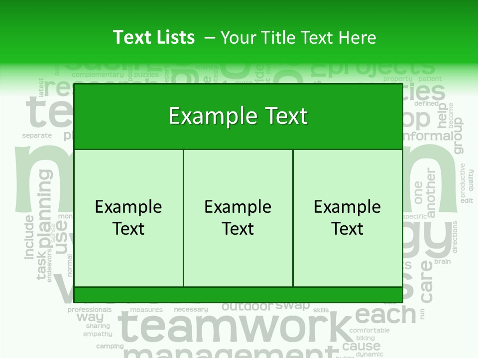 Text Motivation Tagcloud PowerPoint Template