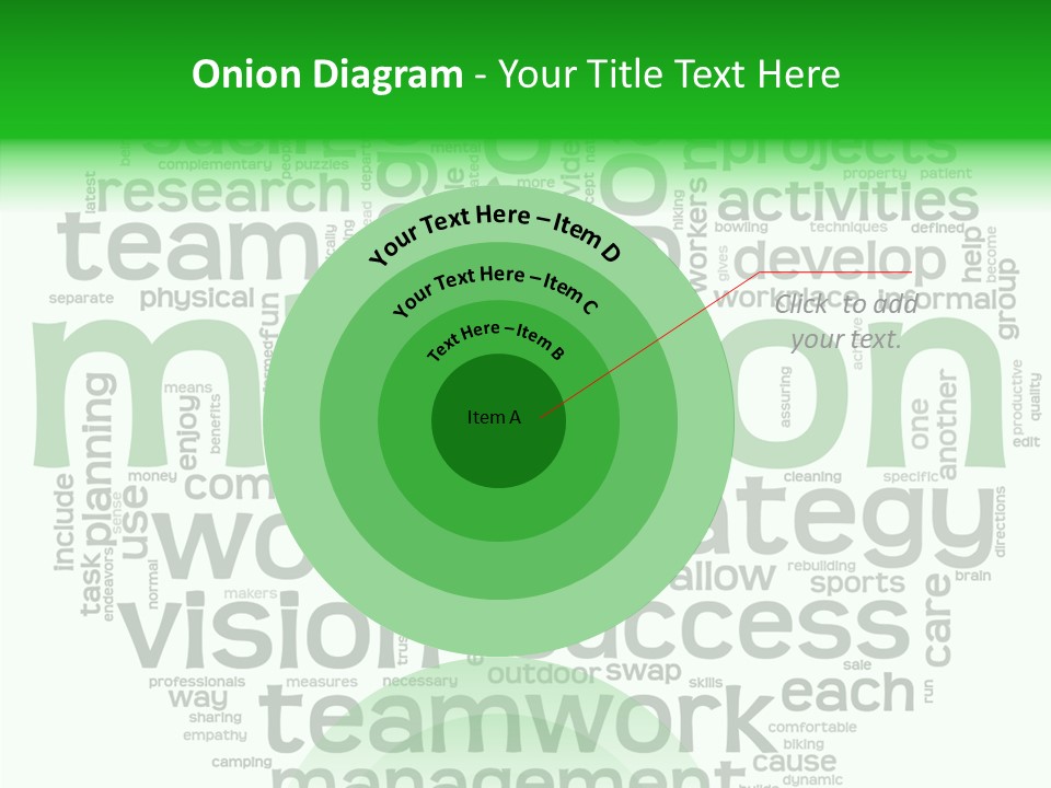 Text Motivation Tagcloud PowerPoint Template