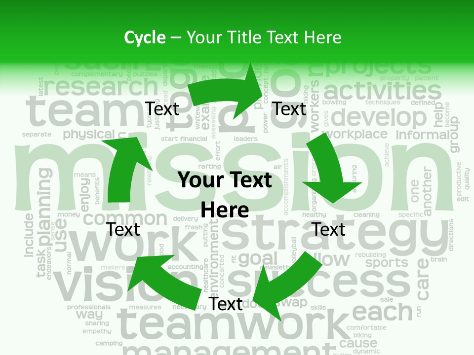 Text Motivation Tagcloud PowerPoint Template