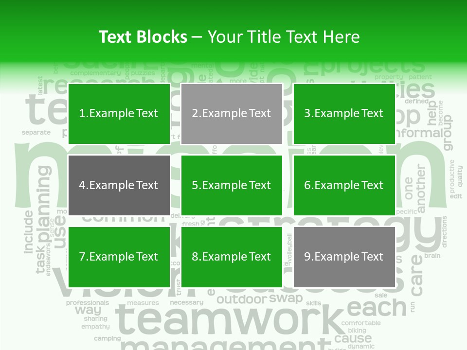 Text Motivation Tagcloud PowerPoint Template