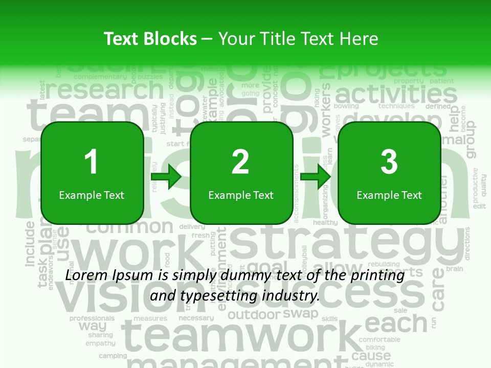 Text Motivation Tagcloud PowerPoint Template