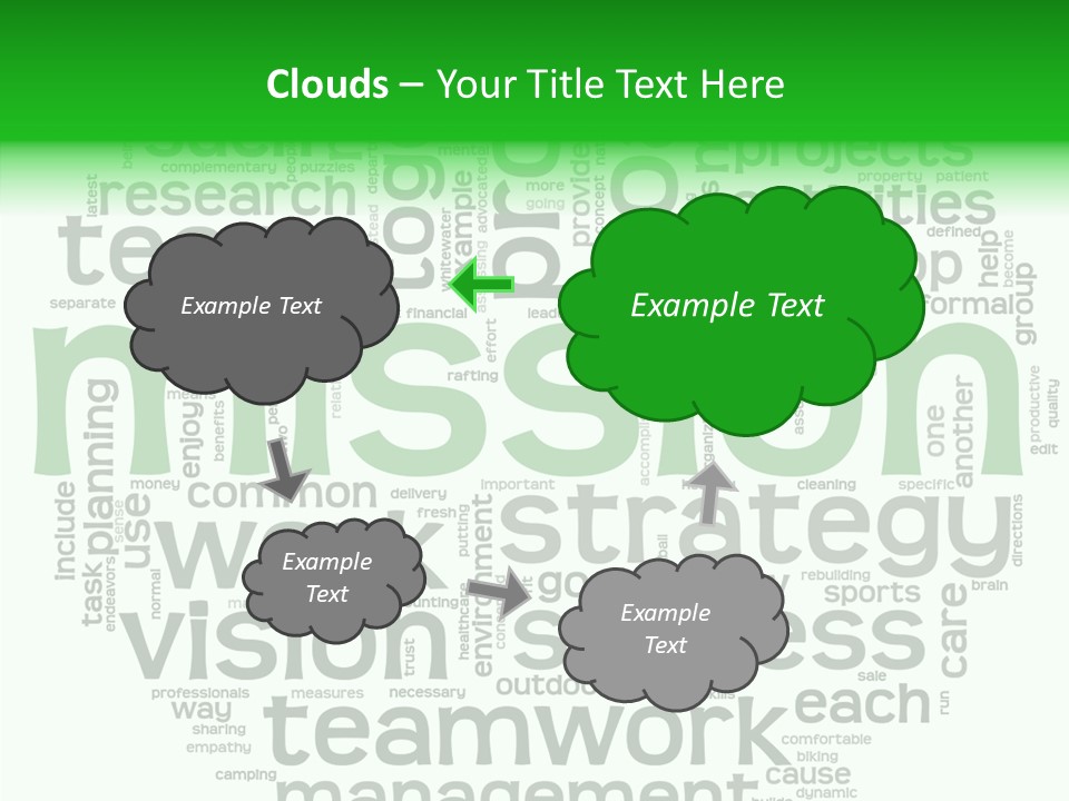 Text Motivation Tagcloud PowerPoint Template