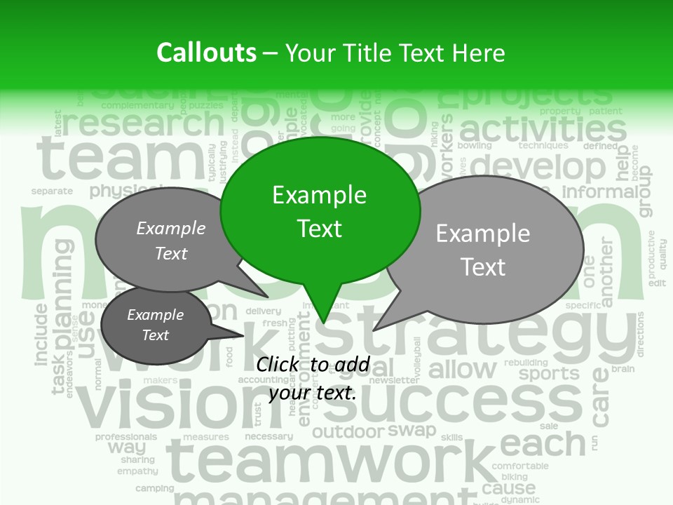 Text Motivation Tagcloud PowerPoint Template