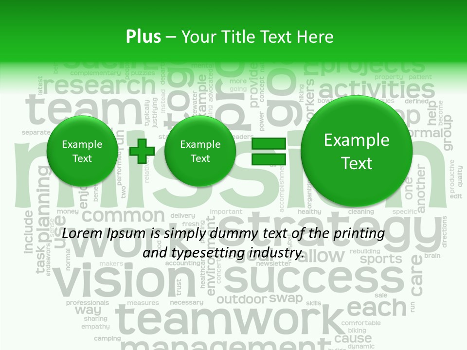 Text Motivation Tagcloud PowerPoint Template